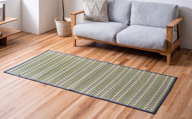 熊本県八代市産のい草を使って丹精込めて織り上げた『タロ』(サイズ：江戸間4.5畳)(カラー：グリーン) 国産 イグサ ラグ カーペット 絨毯 マット 敷き物