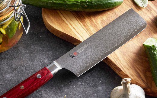 H77-14 三昧 クラシック プロ ダマスカス 紅蓮 菜切包丁 165mm