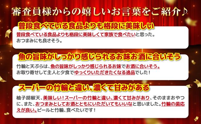 【着日指定必須】日奈久竹輪 天ぷらセット（竹）ちくわ ちぎり天 ピリ辛天 柚子こしょう天