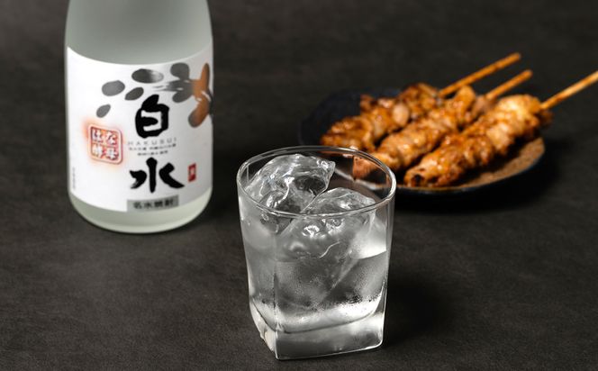 八代不知火蔵 白水 華酵母 720ml 4本 米焼酎 焼酎 はくすい 酒 本格焼酎 乙類 25度 蒸留酒 独自の酵母
