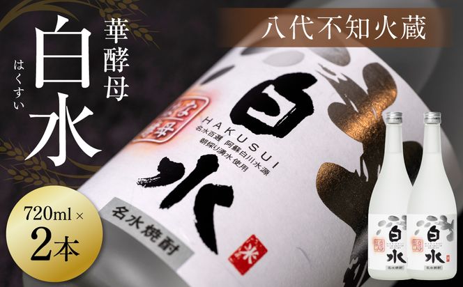 八代不知火蔵 白水 華酵母 720ml 2本 米焼酎