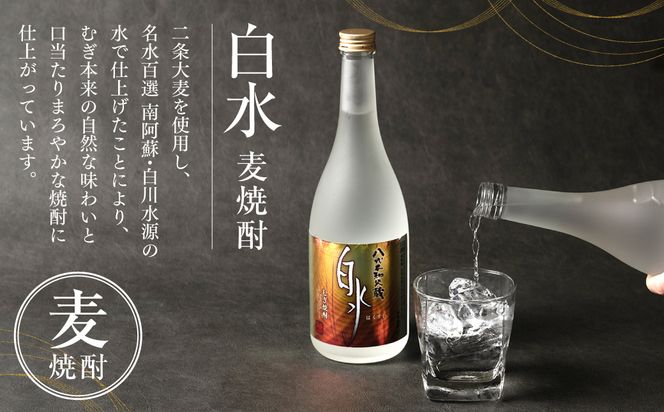 八代不知火蔵 白水  白水飲み比べセット 米 麦 焼酎 720ml 各3本 (計6本) 瓶