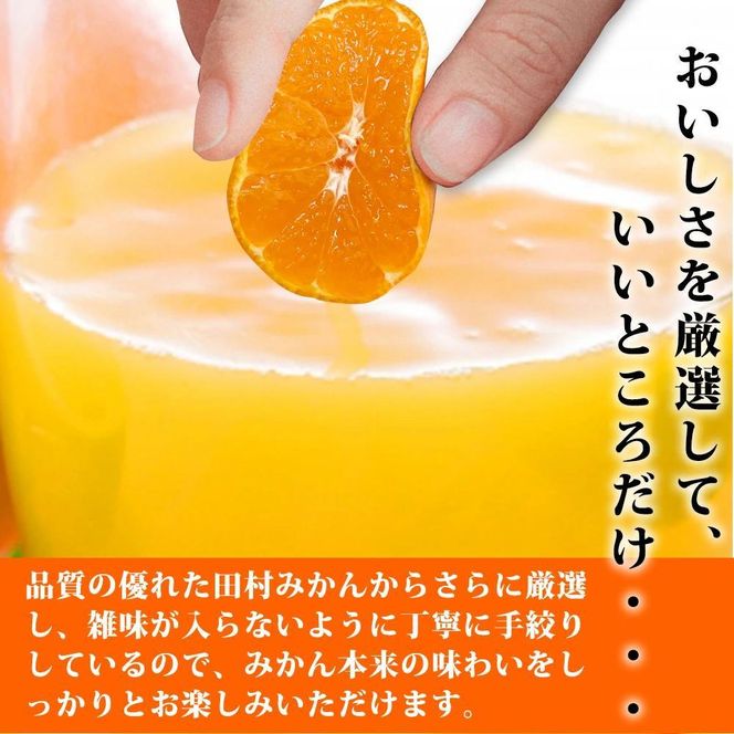 果汁100%　田村そだちみかんジュース　180ml×12本 XF018