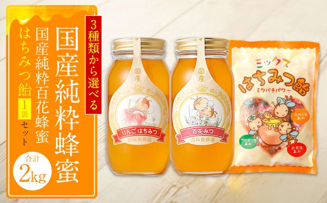 国産 純粋れんげ蜂蜜 1kg 百花蜂蜜 1kg 蜂蜜あめ 1袋