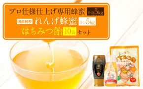 プロ仕様仕上げ専用蜂蜜 れんげ蜂蜜 蜂蜜あめ 各10本づつ