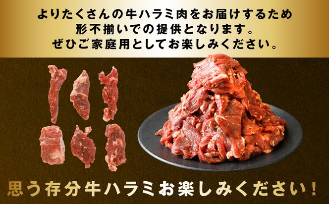 【訳あり】タレ漬け 牛ハラミ 1.2kg（300g x 4p） 醤油ベース 焼肉用