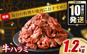 【訳あり】タレ漬け 牛ハラミ 1.2kg（300g x 4p） 醤油ベース 焼肉用