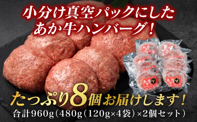 熊本県産 あか牛ハンバーグ 960g (120g×8個)