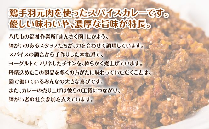 八代市 まんさく園のチキンカレー 4パック 180g×4 カレー 美味しい 簡単 レトルト