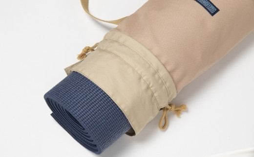 「琉球帆布」ヨガマットケースA（ピンクベージュ）- ヨガ マットケース 収納 帆布 手づくり ハンドメイド 軽い 丈夫 布 人気 シンプル おしゃれ 琉球帆布 手仕事 伝統技術 沖縄県 八重瀬町【価格改定】