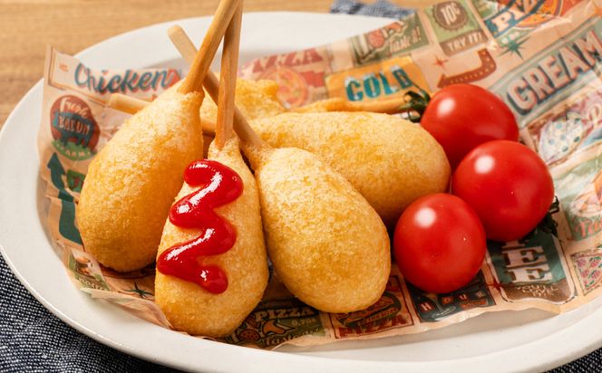 ミニ アメリカンドッグ 20本（卵 乳 不使用）国産豚肉使用 ウインナー 惣菜 冷凍 冷凍惣菜 食品 加工食品 スナック ファストフード 揚げ物 お弁当 オードブル レンチンOK