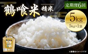 【定期便6回】 《令和7年産》 鶴喰米 精米5kg くまさんの輝き 米 精米 白米 熊本県産 国産
