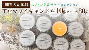 100% 大豆が原料! アロマ ソイキャンドル ～スプリング & サマー コレクション 10個 セット 【Bayview candles】キャンドル ソイ ワックス フレグランス  贈り物 プレゼント キャンプ [BA011ya]