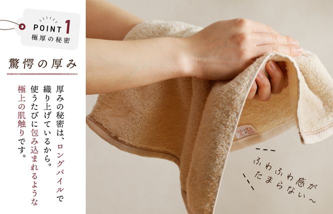 099H2377 極厚ハンドタオル 10枚 生成色【泉州タオル 国産 吸水 普段使い シンプル 日用品 家族 ファミリー】