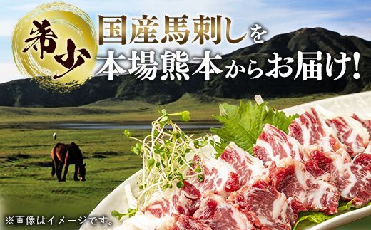 国内産 阿蘇肥育 赤身馬刺し 300g 【熊本と畜】 - 馬刺し 定番 赤身 濃厚 旨味 馬肉 国内産 希少 ブロック あっさり 食べやすい おすすめ 人気 おつまみ 熊本県 甲佐町