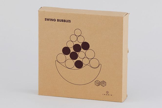 木製 バランスおもちゃ なみのりバブル【檜のおもちゃ ＩＫＯＮＩＨ】 ≪桧 おもちゃ ヒノキ ひのき 木育 知育≫