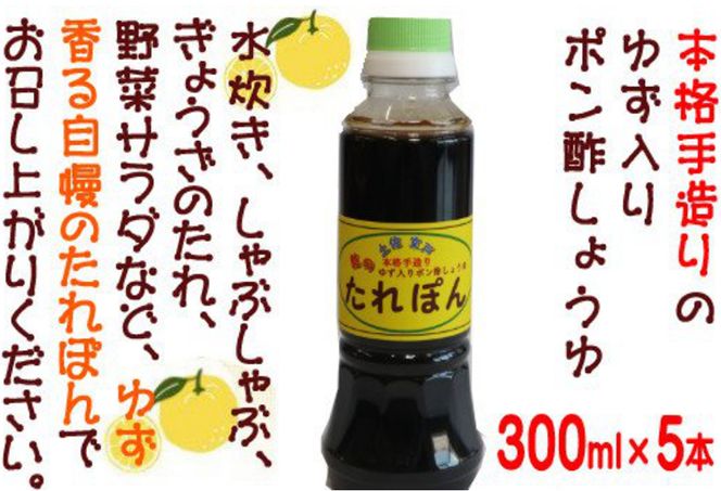 たれぽん（ぽん酢しょうゆ）【５本入り】　in002