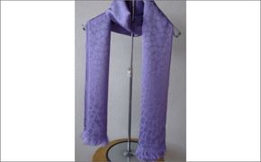 丹後ちりめん　シルク・ストール（バイオレット）　TR00020