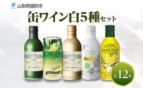 缶ワイン 白 5種セット 12本入 モンデ酒造 177-4-040