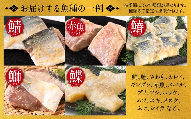 【訳あり】日本料理店こだわりのプレミアム西京漬けセット1.2kg以上 5種20枚（銀だら・ホタテ・ピンクサーモン(カラフトマス)＋おまかせ2種）