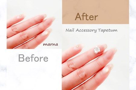 ネイル アクセサリー タペタム クリスタルホワイト 1個＋専用シール30枚｜MARNA TAPETUM ACCESSORY 大阪府 守口市 [2093]