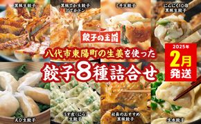 【2025年2月発送】八代市東陽町の生姜を使った 餃子の王国 餃子 8種詰合せ 生餃子