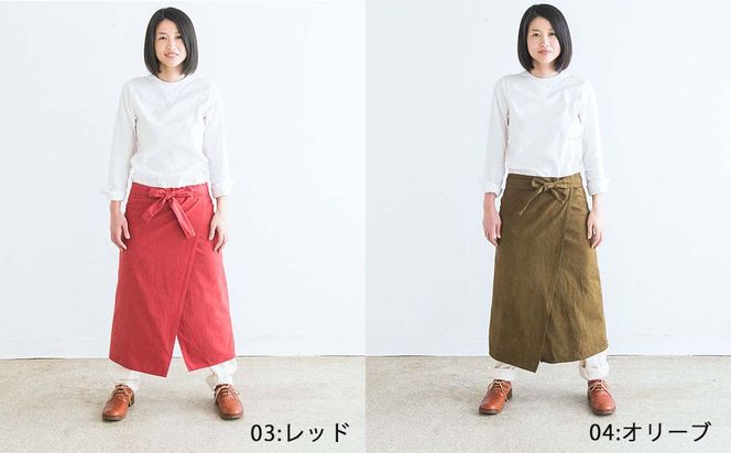 サロンエプロン_オーガニックコットン 草木染め S-UW-A30A