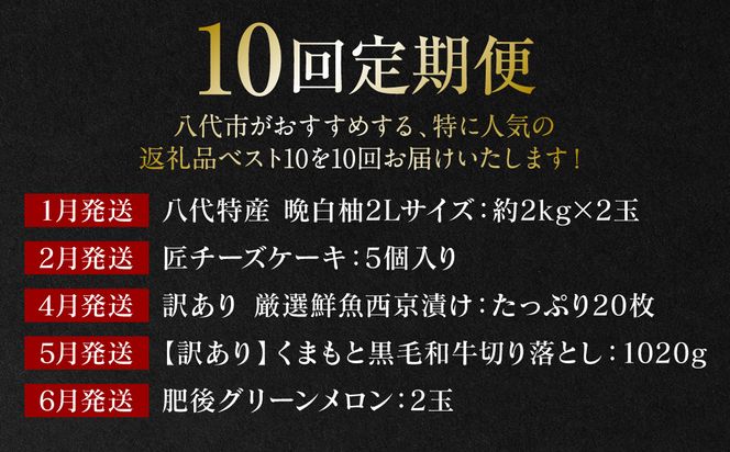 【10回定期便】八代堪能定期便