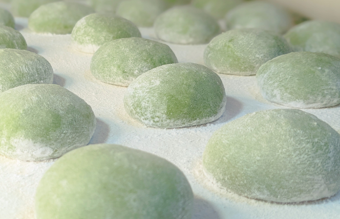 099H4029 老舗和菓子屋さんの杵つき生丸餅（よもぎ）12個＆こしあん 200g×3セット