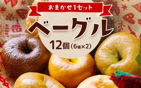 ベーグルおまかせ1セット/12個（6種×2）福岡 ベーグル 冷凍パン ずっしり・もちもち美味しい 手作り 沖縄の塩 おまかせで何が届くかお楽しみ 自然解凍