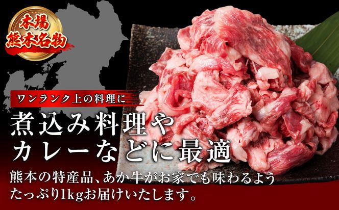 あか牛スジ 1kg お肉 牛肉 冷凍 肉 お肉 煮込み 鍋 おでん 熊本県産 国産 褐毛和種 