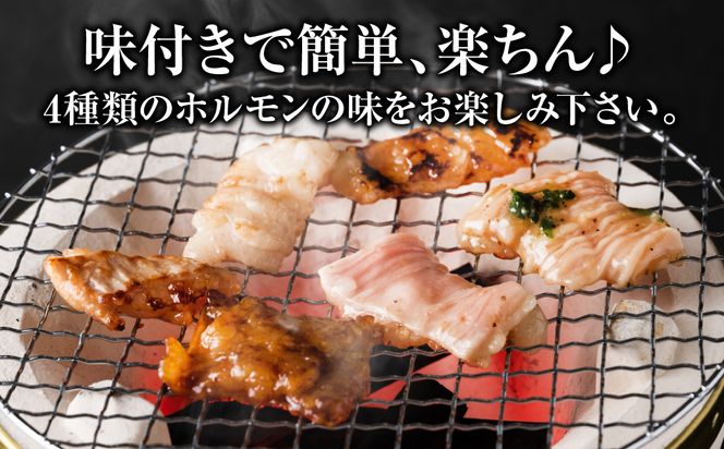 【訳あり】牛ホルモン 食べ比べ セット 4種 計2kg  牛肉 味付き ホルモン モツ 鍋 炒め物 お惣菜 おつまみ 冷凍パック 小分けパック