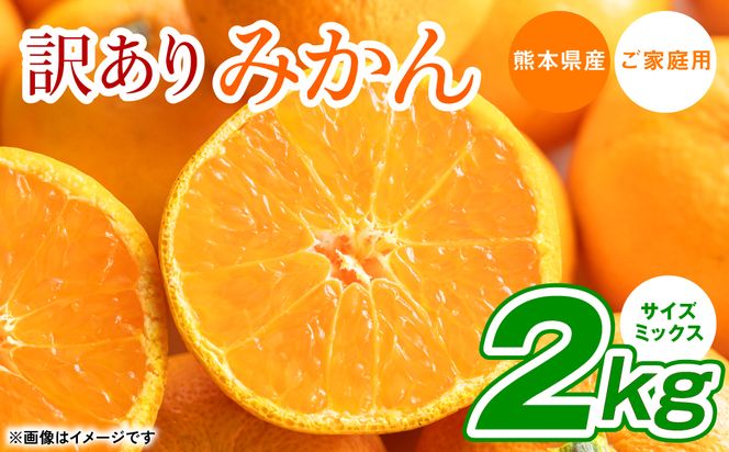 【訳あり】熊本県産 みかん サイズミックス 約2kg