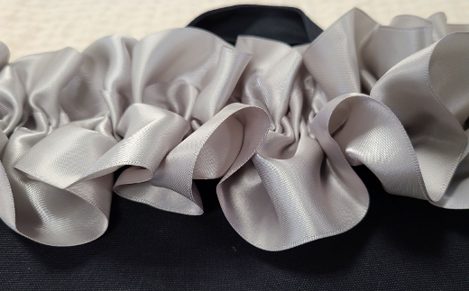 【ハンドメイド作家作品】fluffy bag ( グレー )& ヘアゴム 1個 セット《築上町》【＊serendipity＊】[ABAS005]