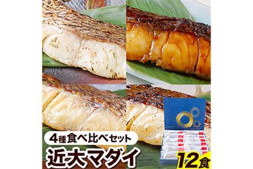 近大マダイ 焼味4種 食べ比べセット 12食(4種×3食入り) アーマリン近大 《90日以内に出荷予定(土日祝除く)》和歌山県 紀の川市 鯛 真鯛 惣菜 レトルト 西京焼き 塩焼き 照り焼き 照焼 柚庵焼き 焼き魚 おかず お弁当---iwsk_akd11_90d_23_26000_12d---