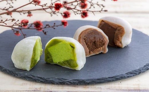 0C1-112 （12個入）生チョコ大福、抹茶生チョコ大福詰合せ（大分県豊後