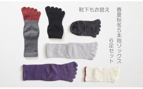 422.【5本指ソックス春夏秋冬セット(22-24㎝)】(A422-3)