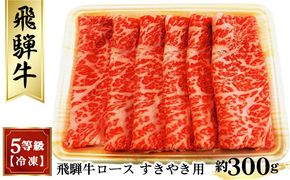 飛騨牛ロースすきやき用 約300g（5等級/冷凍） [No.209]