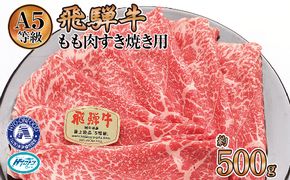 約500gもも肉すき焼き用　氷温（R）熟成　飛騨牛A5等級　　プロトン凍結 [No.521]