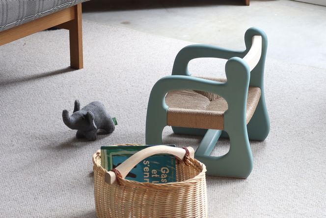 ZB-37 ファニファニの赤ちゃん椅子　ami‐アミ（スカイブルー）