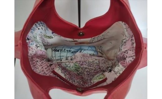 「鞄工房　香」フリルバック　赤 FAA3036