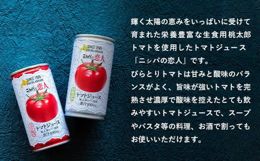 【大人気のため完売/先行予約/7月以降発送】完熟生食用トマトの旨味たっぷり！“贅沢濃厚”「ニシパの恋人」トマトジュース無塩・有塩　飲み比べの60缶 ふるさと納税 人気 おすすめ ランキング トマトジュース トマト とまと 健康 美容 飲みやすい 北海道 平取町 送料無料 BRTH005