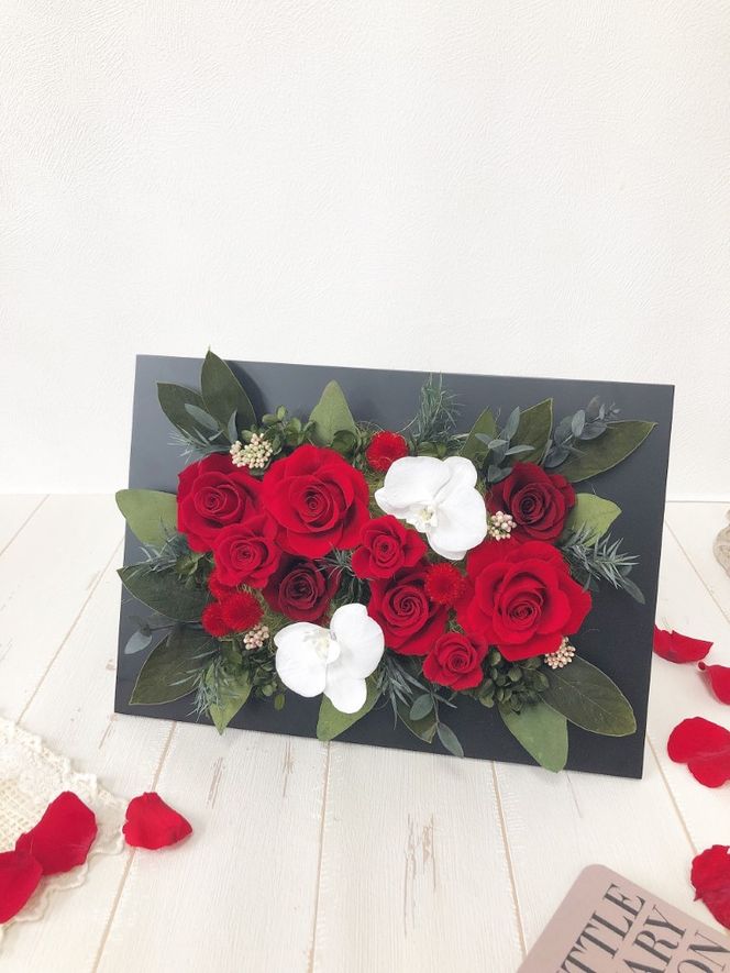 AJ071-1 プリザーブドフラワーアレンジ【ルージュ】春日部市 シュガーパイン