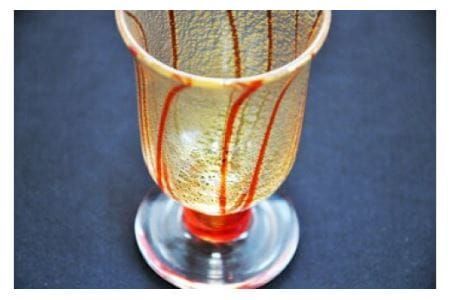 金彩冷酒杯 赤 HA-03-1【粋工房】_HA1630