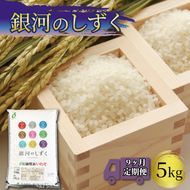  米 定期便 5kg 9ヶ月 精米 一等米 銀河のしずく 岩手県産 ご飯 白米 [56500593_1]