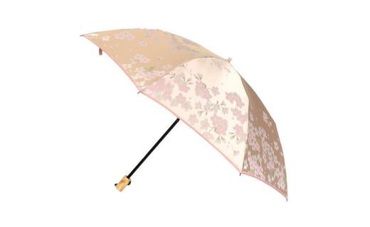 槙田商店【晴雨兼用折りたたみ傘】”絵おり” 桜 FAA5060