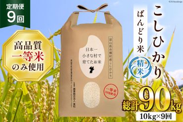 【9ヶ月定期便】【一等米100％】ばんどり米（コシヒカリ）精米 10kg（5kg×2袋） [農事組合法人東和 富山県 舟橋村 57050166] お米 白米 美味しい こしひかり 富山 農家