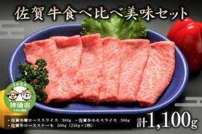 佐賀牛食べ比べ美味セット 【焼肉 スライス ステーキ モモ ロース BBQ キャンプ】(H066108)