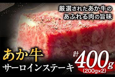 あか牛 サーロインステーキ 計400g(200g×2枚) あか牛の館 《60日以内に出荷予定(土日祝を除く)》熊本県 南阿蘇村---sms_faksirlo_60d_22_29000_400g---