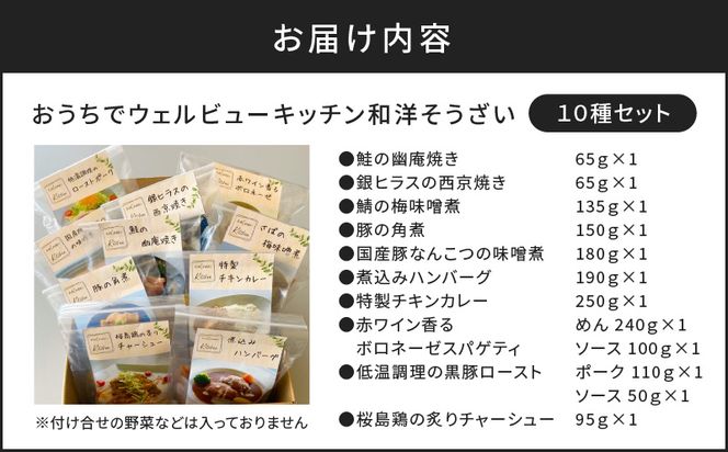 「おうちでウェルビューキッチン」和洋そうざい10種セット　K158-002